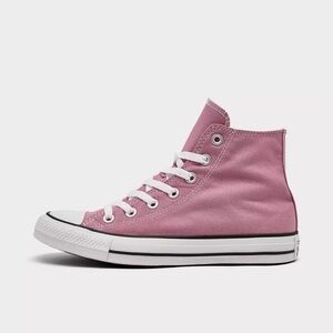 Classic High-Top Canvas Sneakers in Dusty Pink